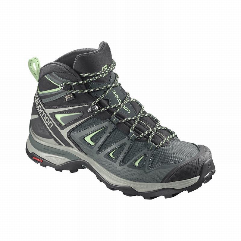 Buty Turystyczne Damskie Salomon X ULTRA 3 MID GORE-TEX - Zielone - Polska (861-YCHRBN)